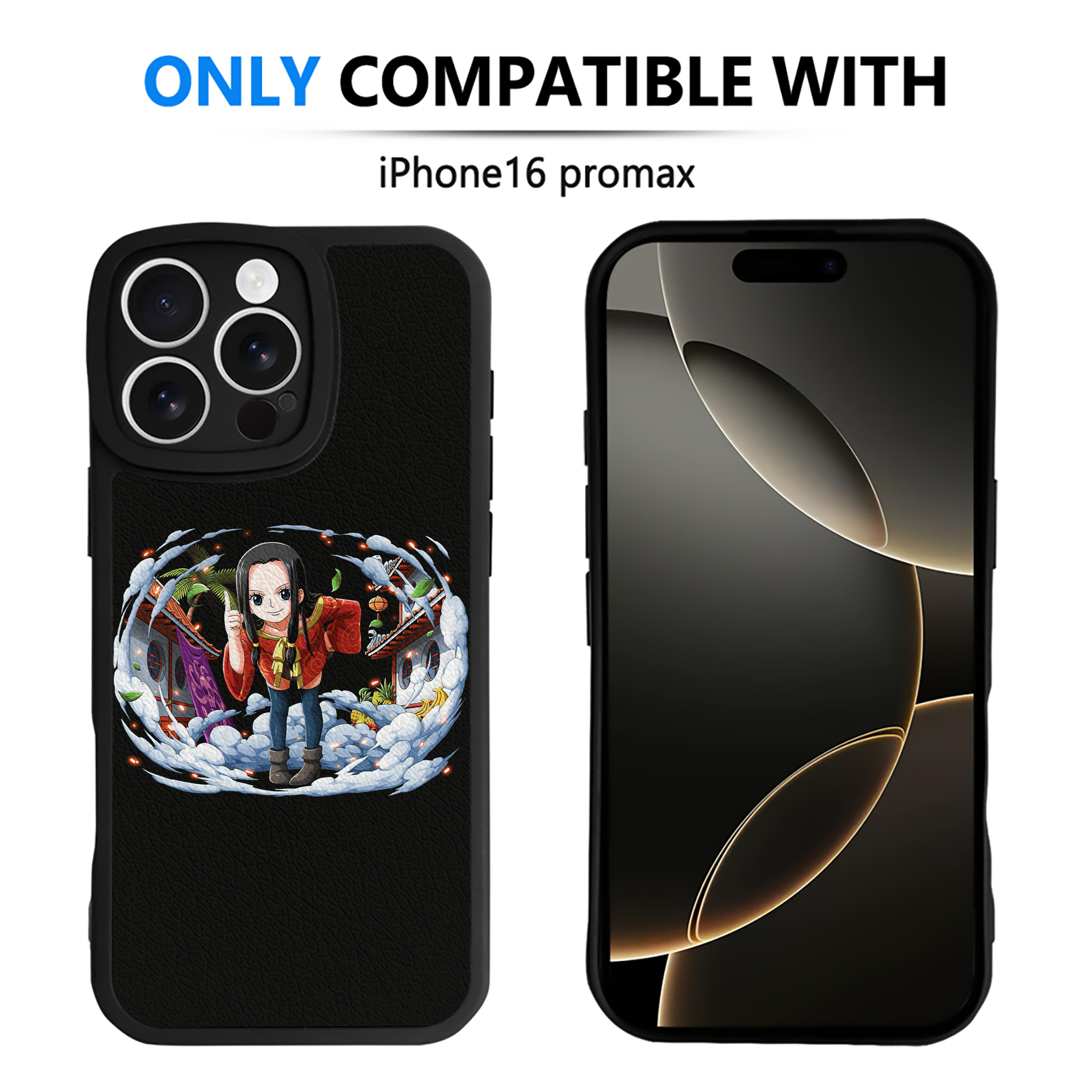 （画像用） ワンピース ボア・ハンコック ONE PIECE Boa·Hancock 【iPhone 16シリーズ対応】シリコンスマホケース（レザー調） 材質：シリコン